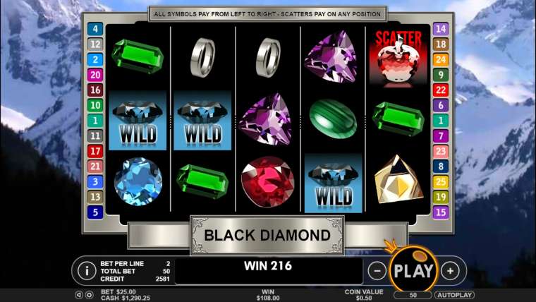 Play Black Diamond pokie NZ