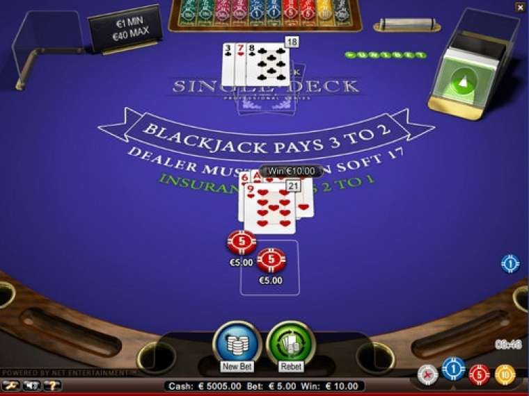 Play Blackjack Single Deck