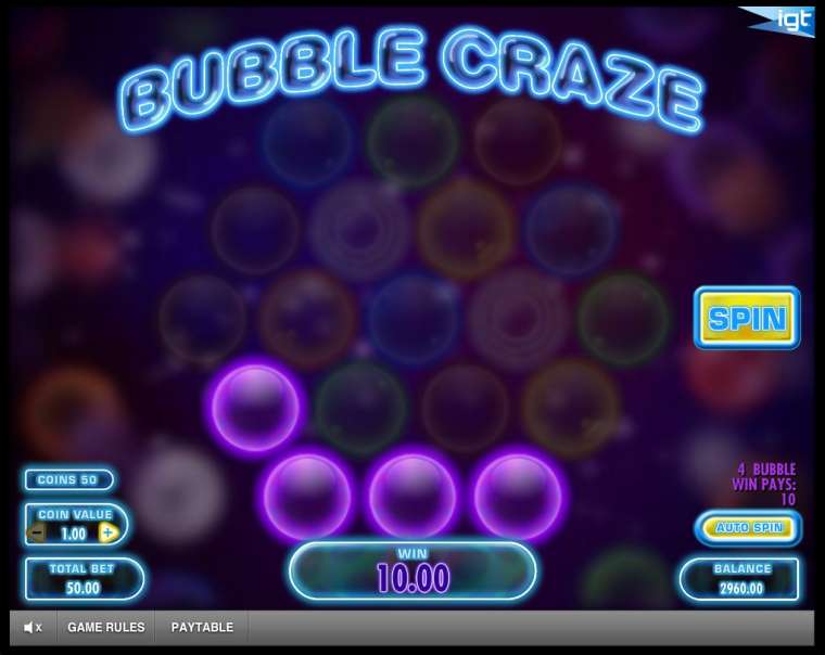 Play Bubble Craze pokie NZ