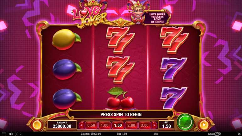 The slot is about history in Love Joker Theme in Love Joker