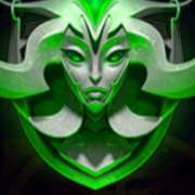 Green head symbol in Towering Pays Excalibur pokie