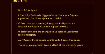 Caesar's Victory: Free spins and/or respins