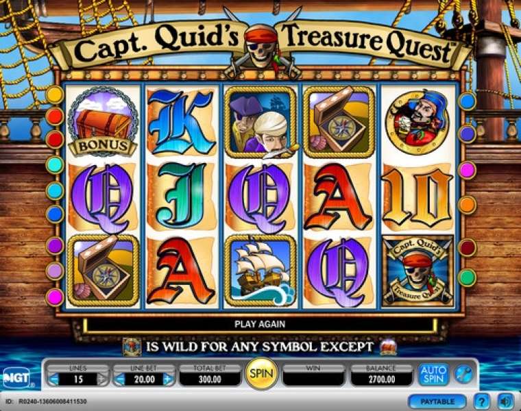 Play Captain Quid’s Treasure Quest pokie NZ
