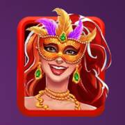 Carnival Queen 2: A redheaded carnival attendee in an orange mask