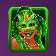 Carnival Queen 2: A girl in a green mask with green hair