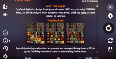 Cash Truck Begins: Payout table