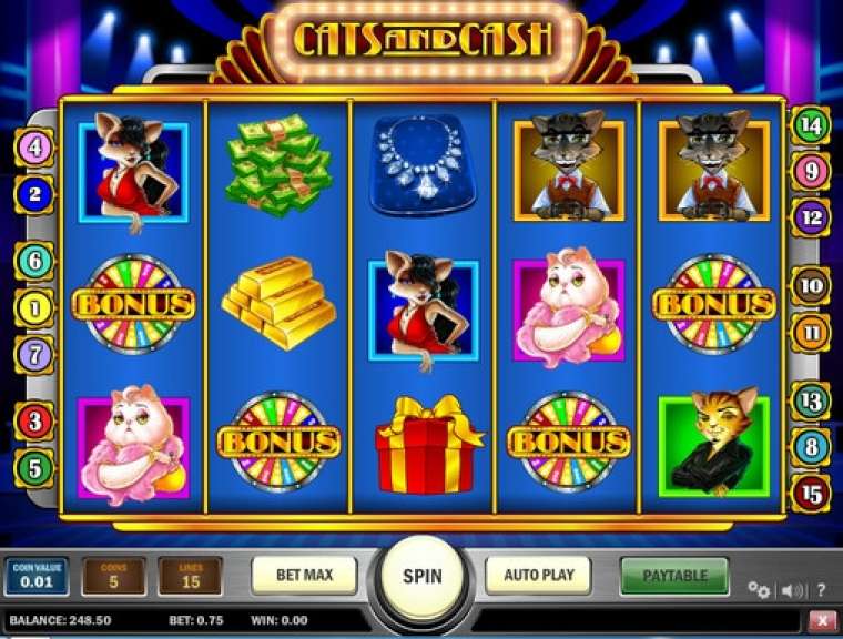 Play CATS and CASH pokie NZ
