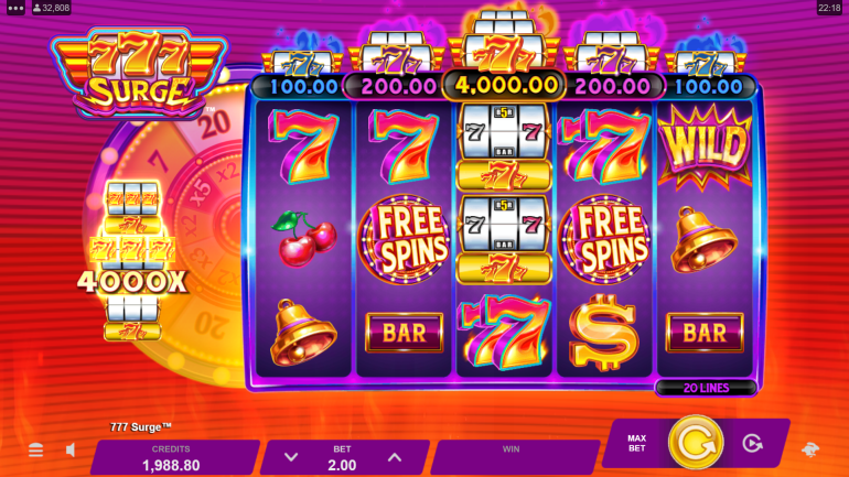 Slots design in 777 Surge 777 Surge