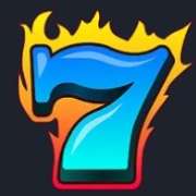 Burning blue 7 symbol in Hot Triple Sevens pokie
