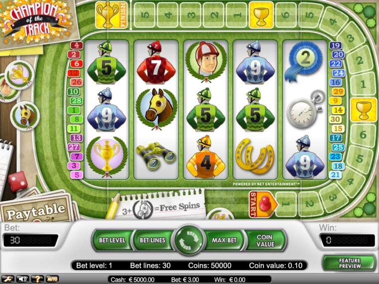 Play Champion of the Track pokie NZ