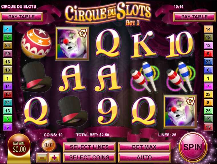 Play Cirque du Slots pokie NZ