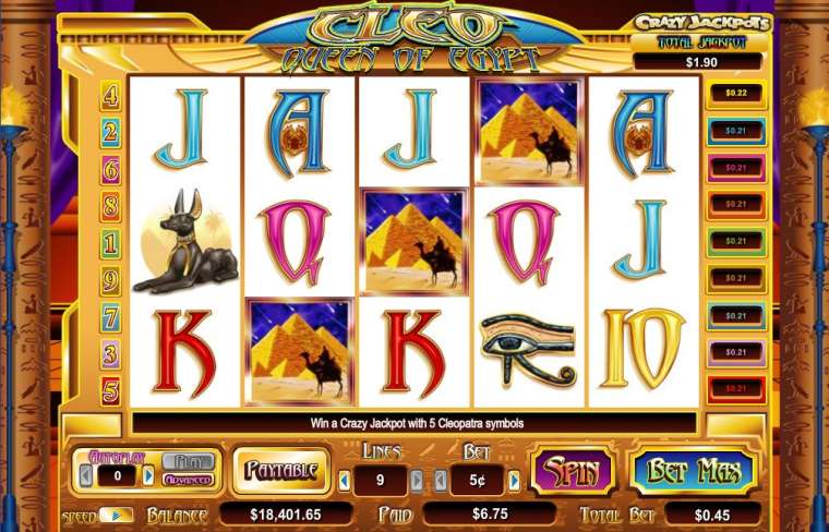 Play Cleo Queen of Egypt pokie NZ