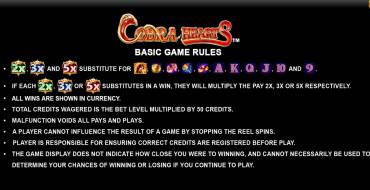 Cobra Hearts: Rules