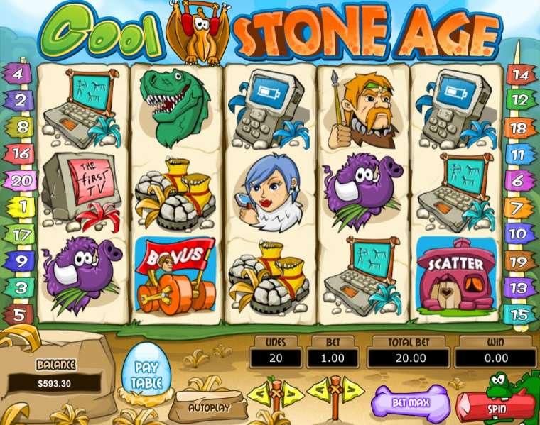 Play Cool Stone Age pokie NZ