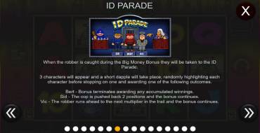 Cops 'n' Robbers Big Money: Bonus games