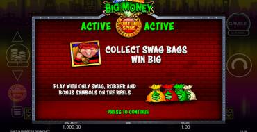 Cops 'n' Robbers Big Money: Unique features