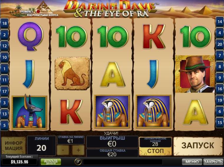 Play Daring Dave and the Eye of Ra pokie NZ