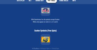 Destination Atlantis: Payout table