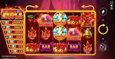 Devil's Diamond Rush: Interface