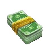 Diamond Bling: A wad of money