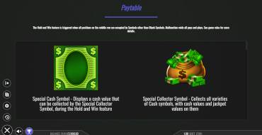 Dolla Dolla Bill: Payout table