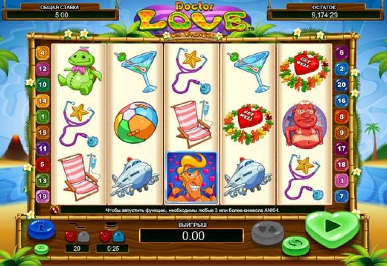 Play Dr Love on Vacation pokie NZ