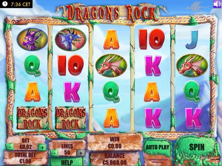 Play Dragons Rock pokie NZ