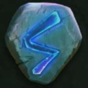 Blue stone symbol in The Trolls' Treasure pokie