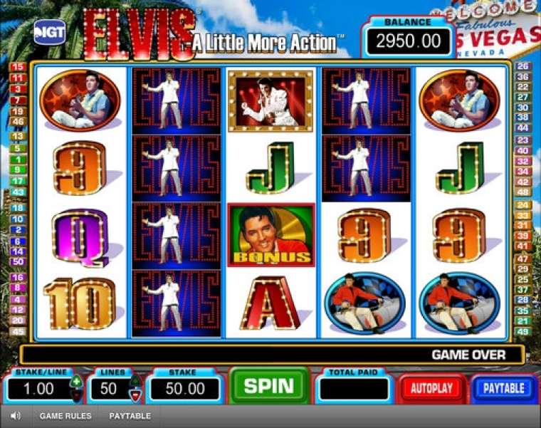Play Elvis: A Little More Action pokie NZ
