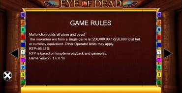 Eye of Dead: Rules