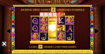 Eye of Dead: Free spins and/or respins