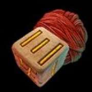 A cube against a ball of thread symbol in Minotauros Dice pokie