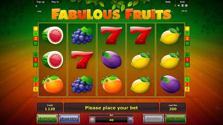Play Fabulous Fruits pokie NZ
