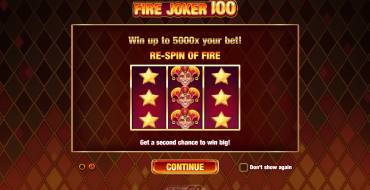 Fire Joker 100: Unique features