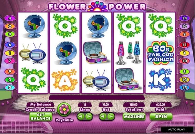 Play Flower Power pokie NZ