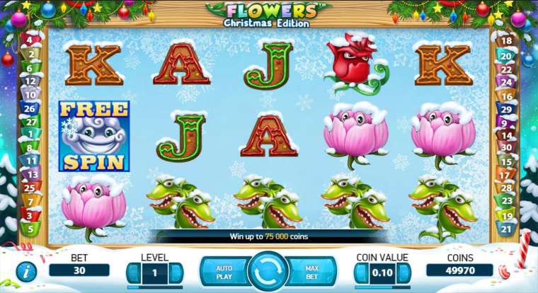 Play Flowers: Christmas Edition pokie NZ