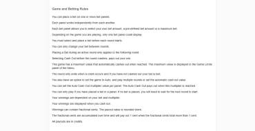 FlyX: Rules