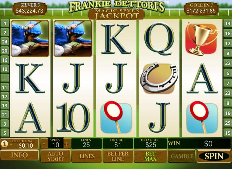 Play Frankie Dettori’s Magic Seven Jackpot pokie NZ