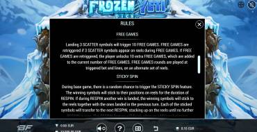 Frozen Yeti Dice: Bonus games