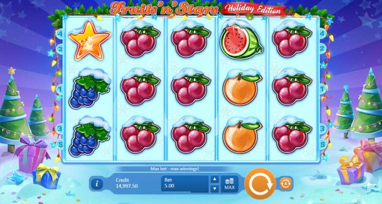 Play Fruits ‘n’ Stars: Holiday Edition pokie NZ