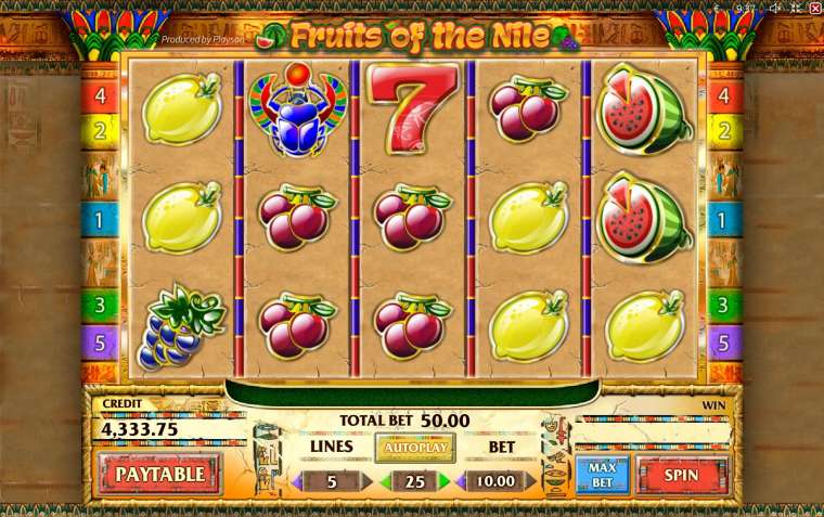 Play Fruits of the Nile pokie NZ