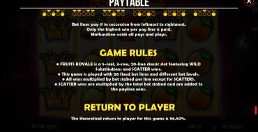 Fruits Royale: Rules
