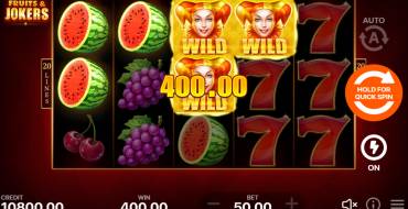 Fruits&Jokers: 20 Lines: Winnings