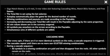 Giga Match Bunny: Rules