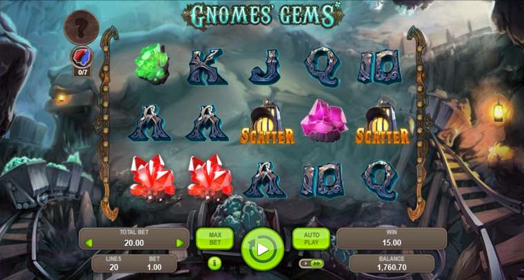 Play Gnomes’ Gems pokie NZ