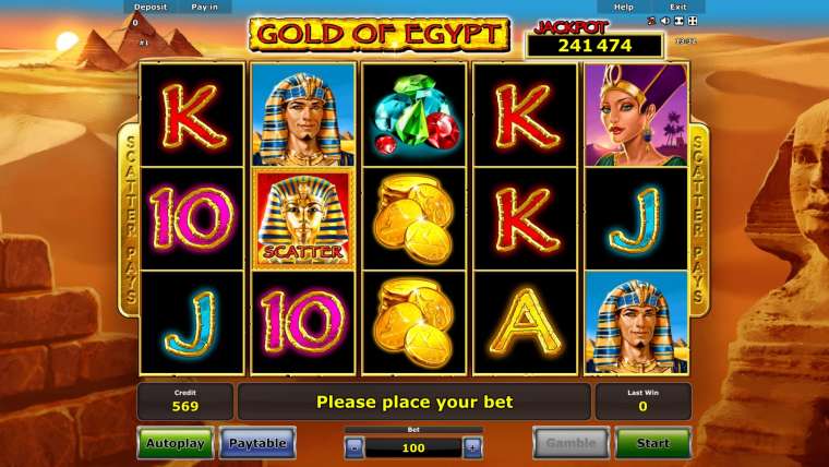 Play Gold of Egypt pokie NZ