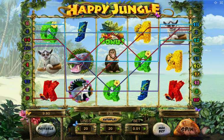 Play Happy Jungle pokie NZ