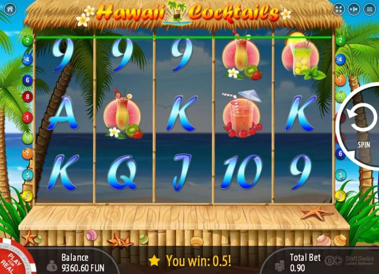 Play Hawaii Cocktails pokie NZ