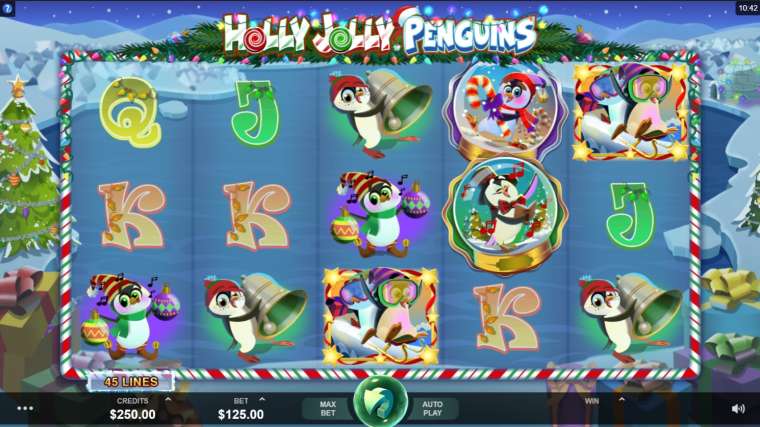 Play Holly Jolly Penguins pokie NZ