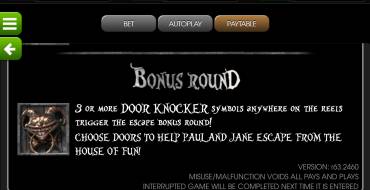 House of Fun: Payout table